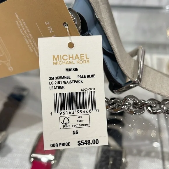 Michael Kors Maisie Large Pebbled Leather 2-in-1 Sling Pack Fanny Pack Waist bag - Picture 2 of 16